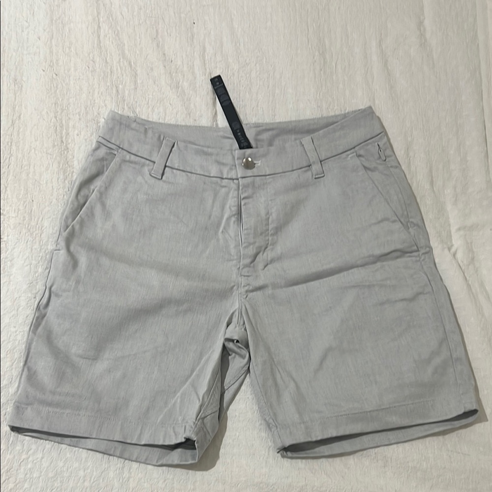 Lululemon Athletica Gray Flat Front Shorts